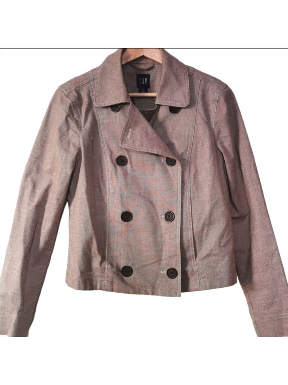 Gap Double breasted short blazer. Size small. Beige. EUC